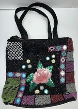 Vintage TONI Purse, Hand Bag With Sequins Beads- Evening Wedding