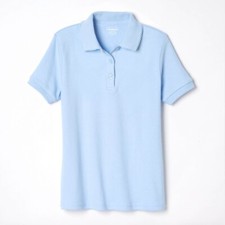 2pk French Toast School Girls' Picot Collar Interlock School Uniform Polo Shirt
