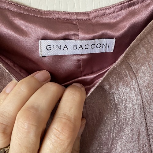Gina Bacconi 3 Piece Suit Heather Pink 12 MIDI Skirt Jacket Cami Mother of Bride - Picture 14 of 19