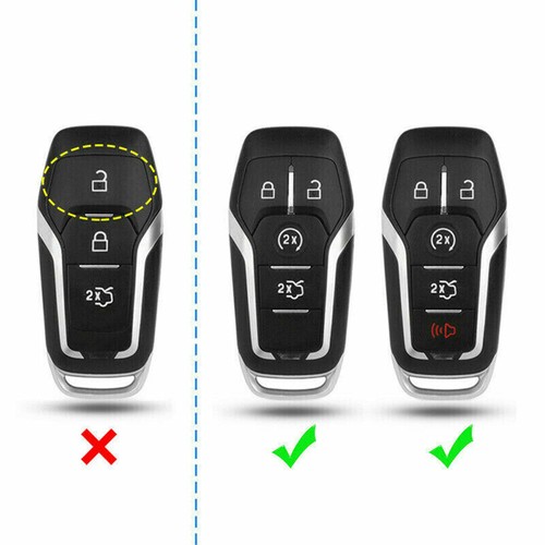 Carbon Fiber Hard Smart Key Cover Fit Ford Lincoln Accessories Chain Holder - Imagen 2 de 8