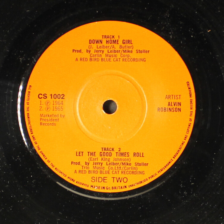 ALVIN ROBINSON: down home girl / let the good times roll CHARLY 7 