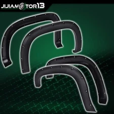 Fit For 07-13 GMC Sierra 1500 4X Textured Fender Flares Pocket Rivet Offroad
