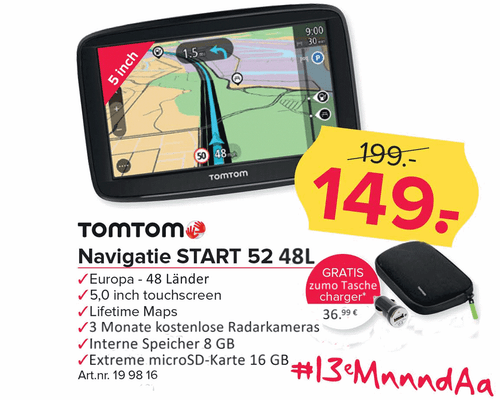LIFETIME TOMTOM TomTom START 52 Euro 5" 15cm MAP 2023 NAVI Touchscreen TMC POIs - Bild 2 von 12