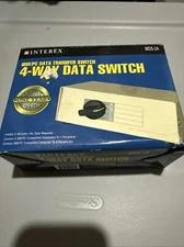 Vintage Interex 4-Way Data Transfer Switch IBM/PC Datacom MDS-2A NEW