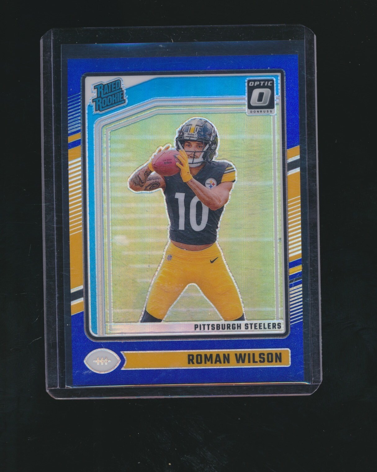 ROMAN WILSON 2024 PANINI OPTIC BLUE PRIZM RC PARALLEL 181/199 #285