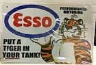 TIN SIGN 8x12 new Esso Tiger gas oil garage shop mechanic man cave vintage (A2)