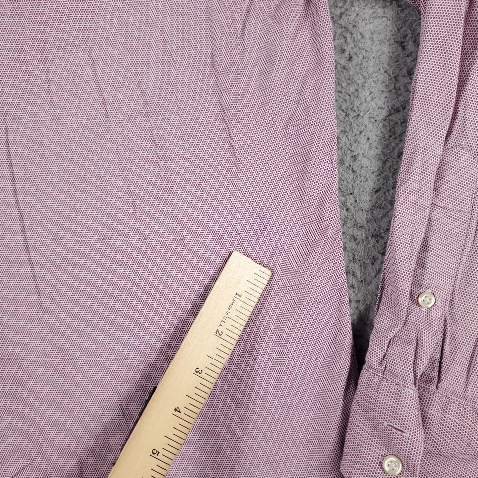 Camisa Ben Sherman Para Hombre Talla 17 Vestido Púrpura Abotonada Manga Larga * Foto 3 de 4