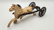 Vintage Cast Iron Horse Drawn Cart - Approx. 9 1/2" Long Missing Driver