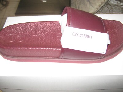 Calvin Klein Mackee sandals size 11 burgundy
