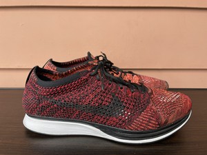 red flyknit racer