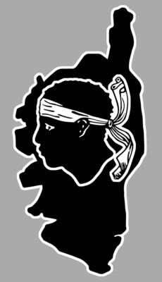 KORSIKA KORSIKA MAURERKOPF INSEL DER SCHÖNHEIT AUFKLEBER STICKER CB012