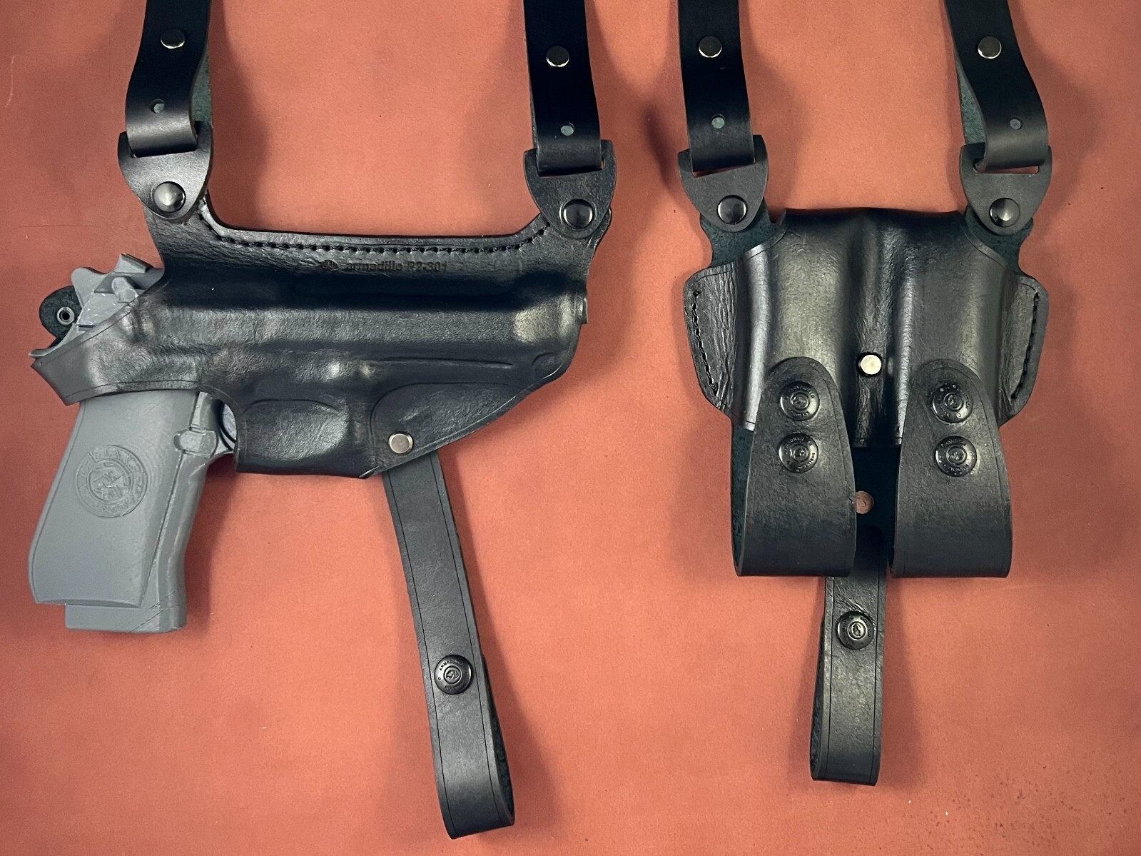 Beretta 92/96 FS - Shoulder Carry, Right Hand Draw - Leather Holster - Black