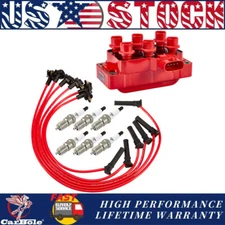 For 2005-2010 Ford Mustang 4.0L V6 Ignition Coil & 6 Spark Plugs & 6 Wires FD480