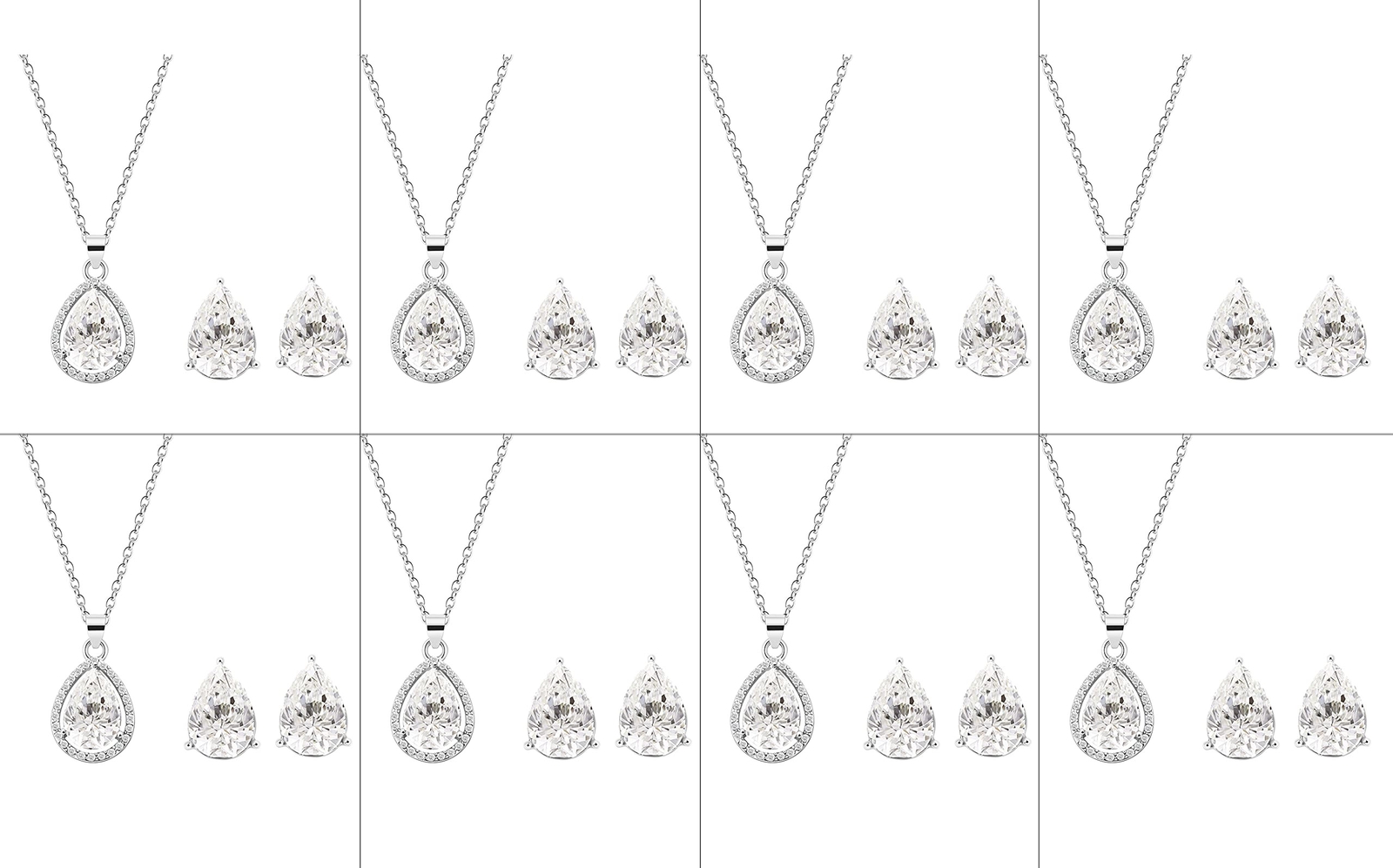 Huayuan Bridesmaid Jewelry Sets in 1-4-6-8 Options for Weddings