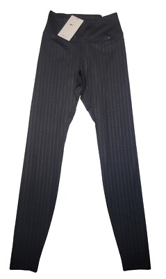 nike black and white striped leggings