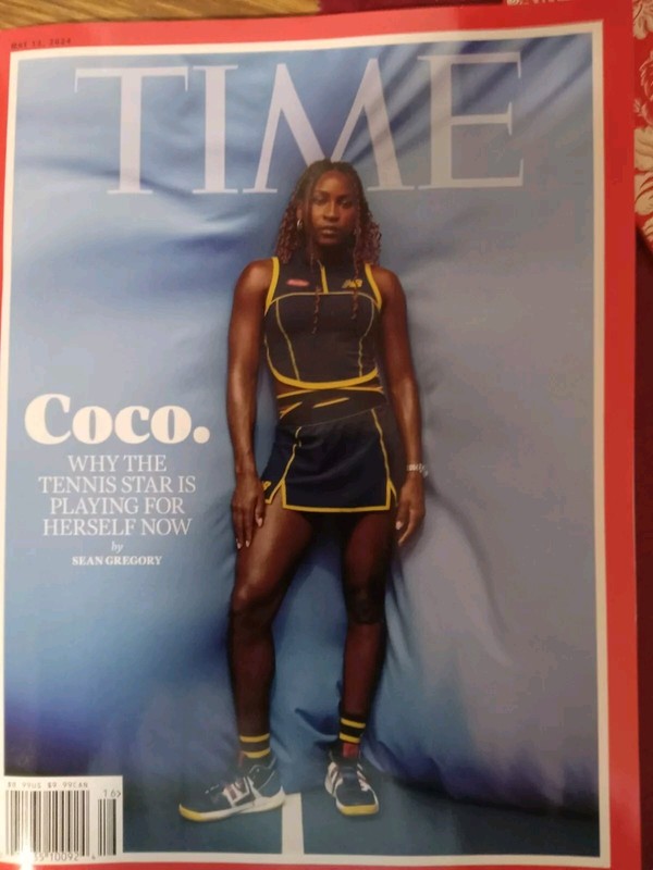 Coco Gauff Tennis Star 5/13/2024 May 13 TIME Magazine Barcode Some Creases Dents