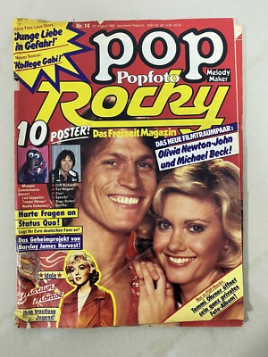 Pop Rocky Magazin 14/ 1980 Olivia Newton-John, Nadia Comaneci, Status Quo,Kiss