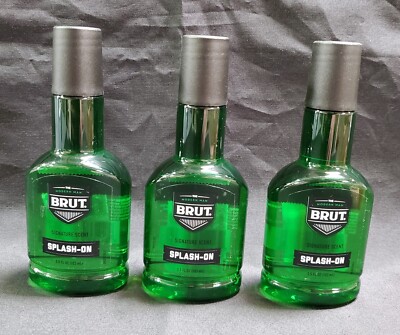 Brut Splash-On Signature Scent for Men 3.5oz (3 Pack)