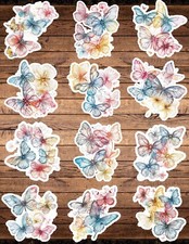 Colorful Butterfly Bunch Die Cut Vinyl Stickers Scrapbooking Laptop Waterbottle