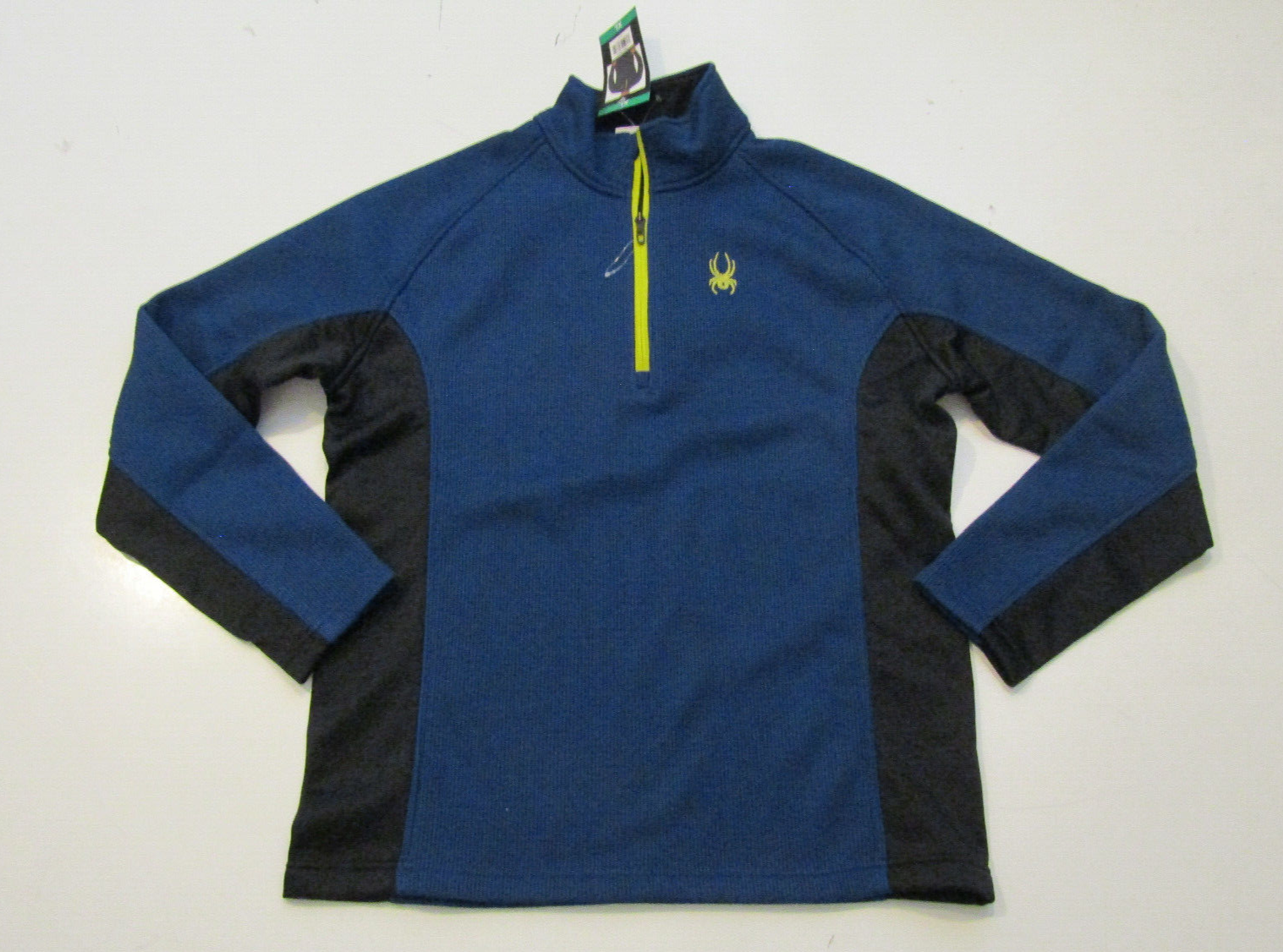 SPYDER ABY Blue Quarter Zip Knit Pullover Jacket Size Medium M