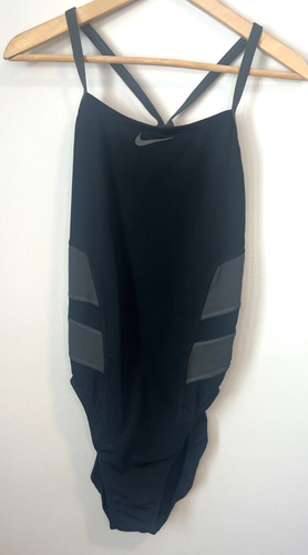 Nike Swim Women's Vex Racerback One Piece Black Size 38 or US Size 12 - 第 1/8 張圖片