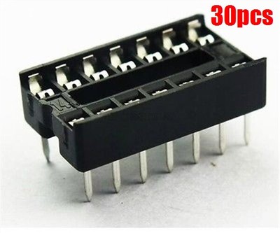 30Pcs Dip Sip 14 Pin Socket Adaptor Solder Type Ic New yt