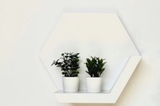 Mensola legno esagonale fatta a mano design Minimal moderna ( 1 Esagono )