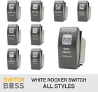 Rocker Switch 111 Styles White LED fits All Standard Style Car Boat 12v 20A