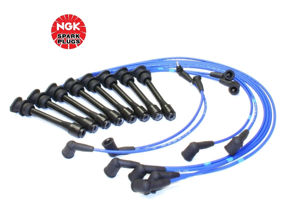 NGK TE119 Spark Plug Wire Kit Set Blue Silicone For Lexus SC400 LS400 4.0L 95-97 - Image 2 of 4