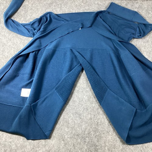 Lululemon Sit On Lotus Wrap II Blue Merino Wool Women’s Sz 10 Thumbholes *Flawed - Picture 9 of 18