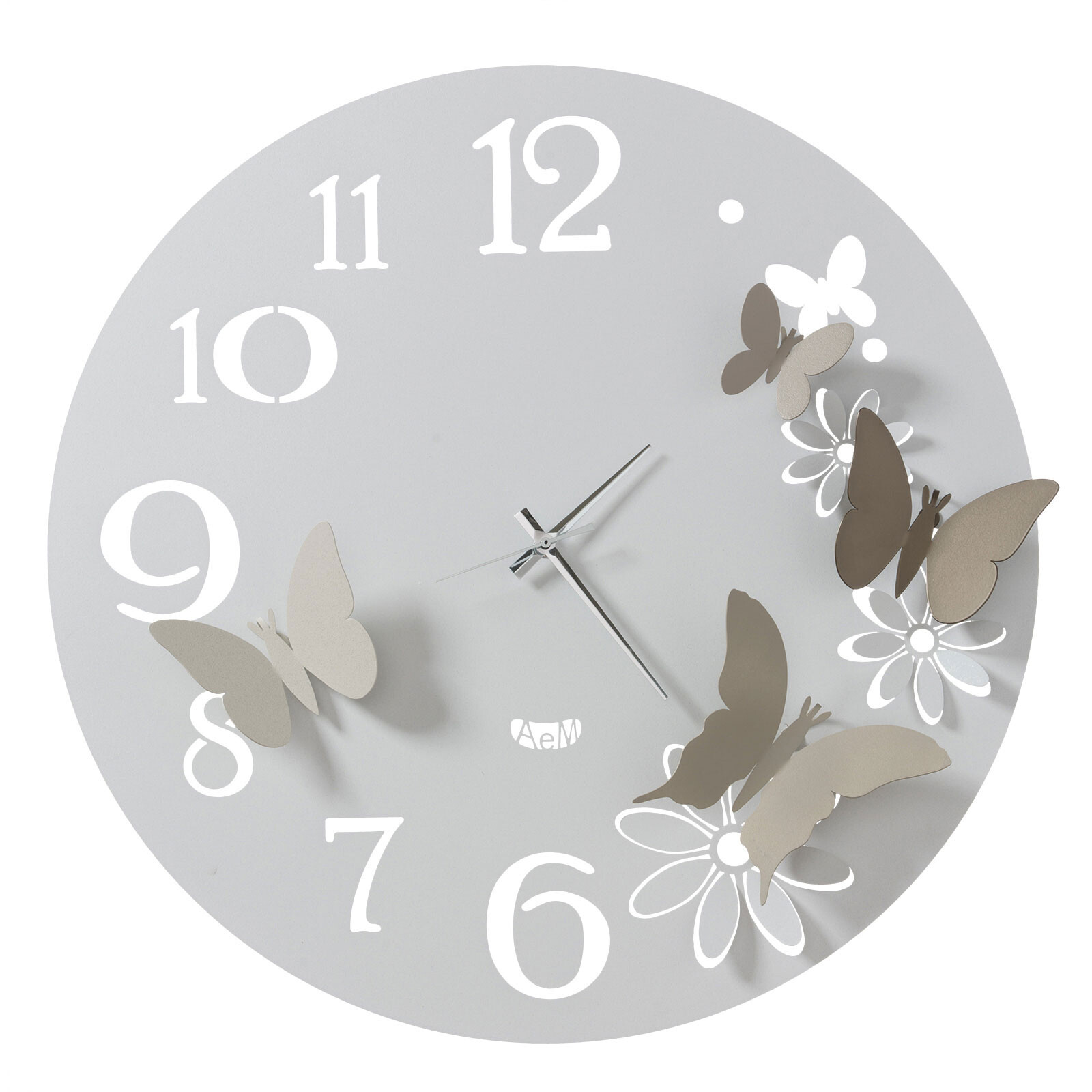Arti e Mestieri Orologio da muro in metallo rotondo dal design moderno ed elegan