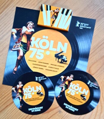 Zum Film ''KÖLN 75''_Postkarte 2 Sticker Streichhölzer_Keith Jarrett Köln concert_