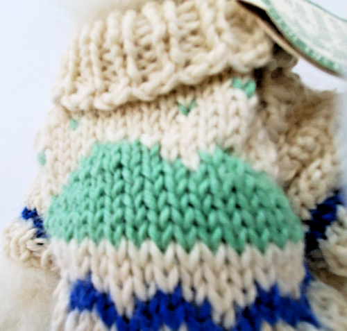 Mary Meyer Green Mountain Collect Plüsch weißer Hase Häschen mit Pullover "Fairlee" - Bild 6 von 13