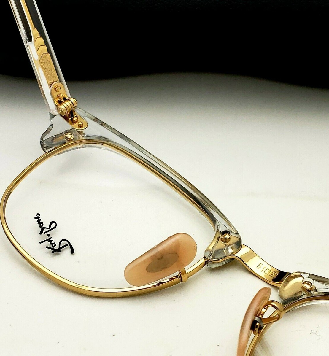 New RAY-BAN CLUBMASTER Rx-able Eyeglasses RB 5154 5762 51-21 Gold
