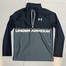 Boy  s Under Armour Black 1/4 Zip Up - Size Medium