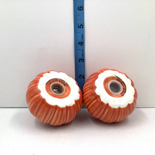Salt and Pepper Shakers Pumpkins Gift Thanksgiving Ceramic Unused - Picture 3 of 4