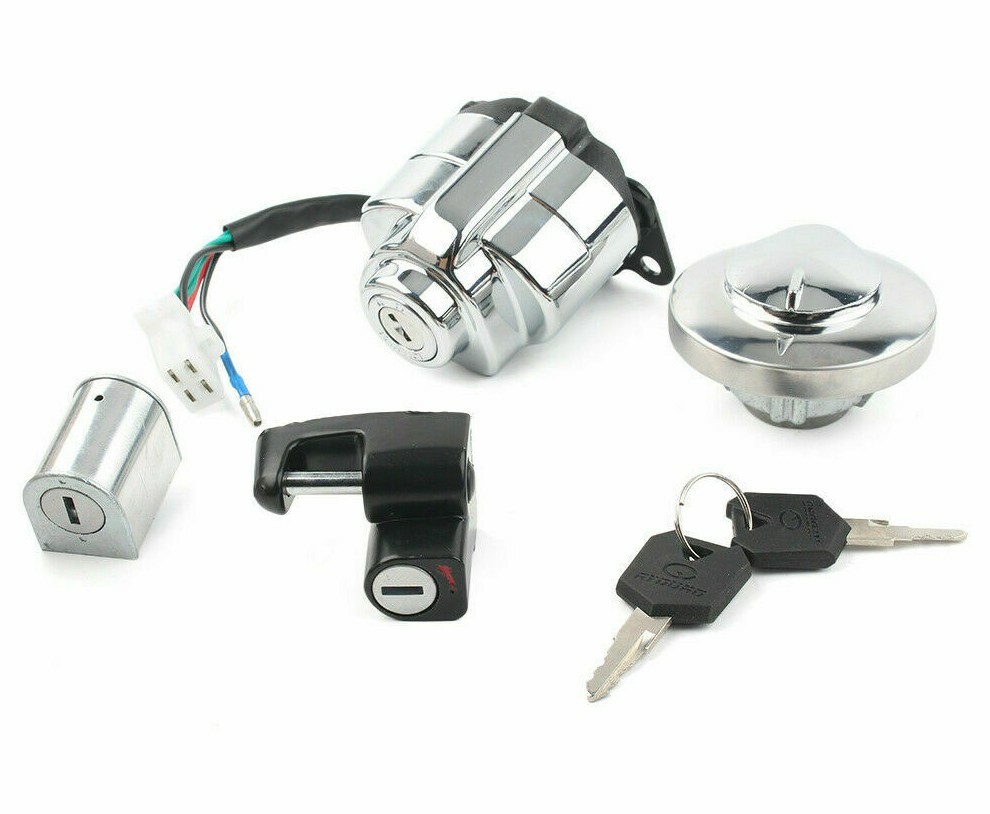 Ignition Gas Cap Helmet Steering Lock Set Fit Honda Shadow VLX 600