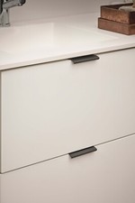Matt Black Kitchen Cabinet Modern Profile Edge Trim Handles 20mm 60mm 80mm Pulls