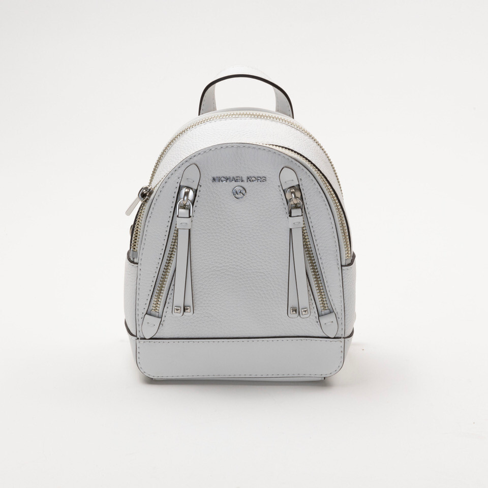 Michael Michael Kors Brooklyn Mini Leather Backpack White