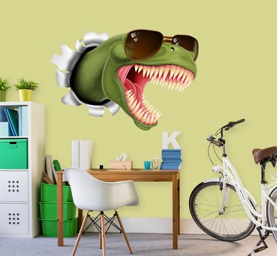 3D Dinosaurier H533 Tier Wallpaper Wandbild Poster Wandaufkleber Abziehbild Hone