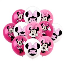 pink Minnie Mouse kids birthday balloons decorations