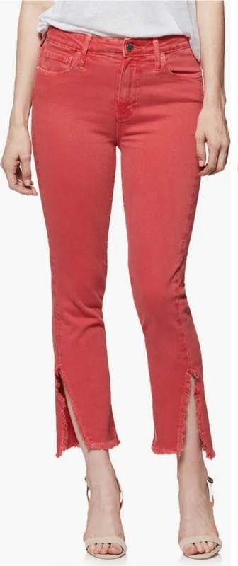 Paige Hoxton High Waist Slit Hem Ankle Straight Jeans Size 31