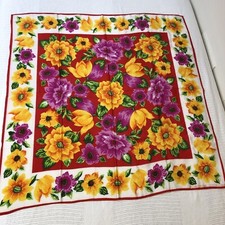 Adrienne Vittadini Floral Silk Scarf  Bright ...