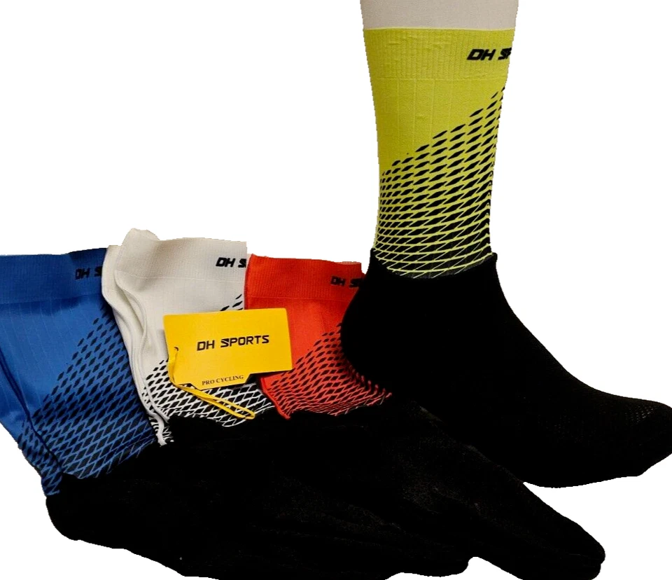 4 PAIRS ! Cyling Socks DH Sports PRO's CHOICE anti slip silicone Hi-Tech Fabrics - Image 2 of 4