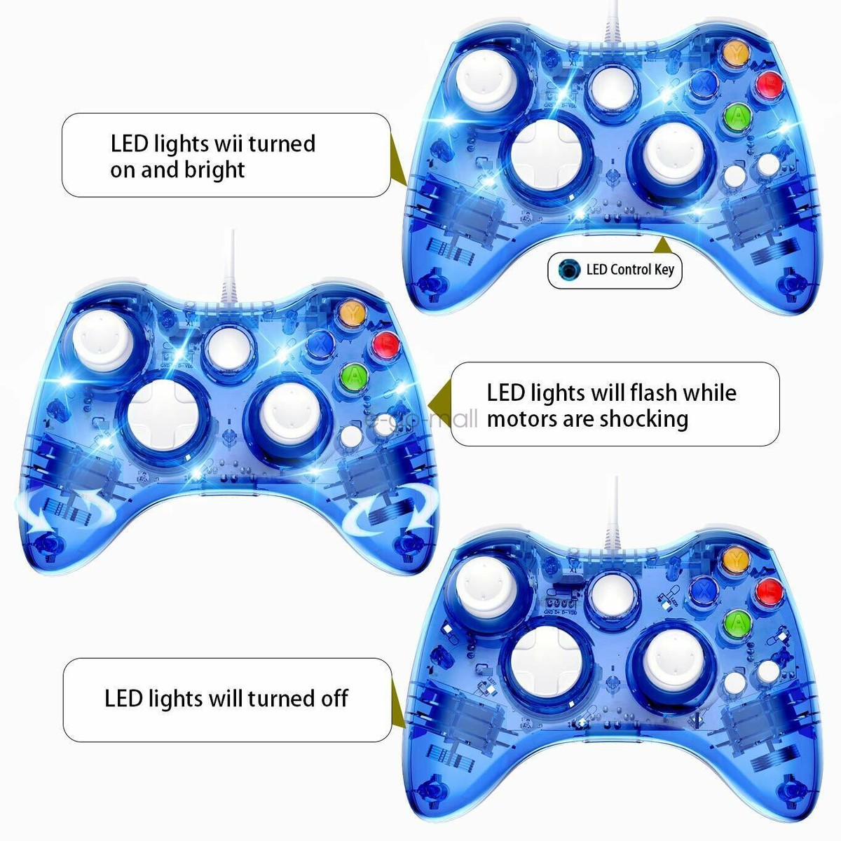 Joystick USB Windows 10 8 7 XP Controller Xbox 360 Cablato Per PC - Gamepad Ufficiale Microsoft Compatibile Con Windows 10/8/7/XP Controller Cablato Windows