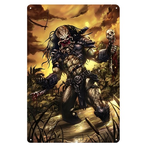 Locandina in metallo film The Predator - Insegna in latta da collezione - 20x30 cm - Foto 3 di 5