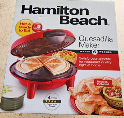 NEW Hamilton Beach Quesadilla Maker (Makes 6 Wedges) Model #25409