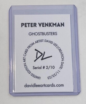 Carte Ghostbusters Peter Venkman Signée Bill Murray - Limited Edition 2/10 - David Lee Art