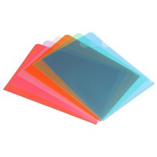 L Folders 24 Pack A5 8.8 x 6.3 Plastic File Project Pockets Clear Paper Docum...