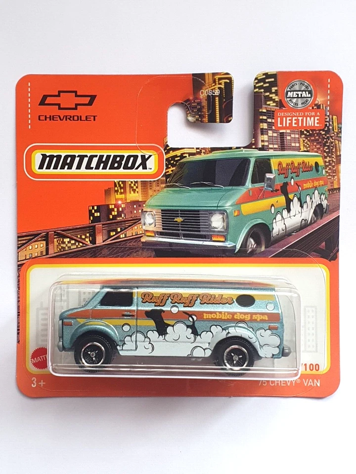 MINIATURE MATCHBOX 1/64 VAN CHEVY 1975 - Photo 1/1